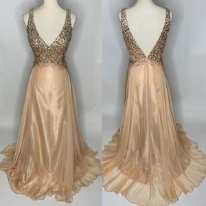 Amazing champagne evening gown